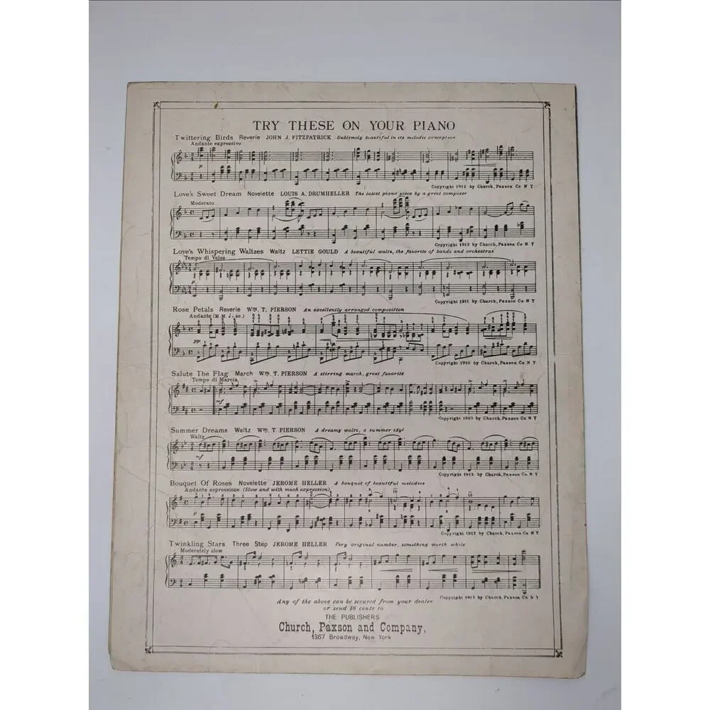 1915 Sheet Music Ill Mend The Heart I Have Broken‎ Because I Love You Dear